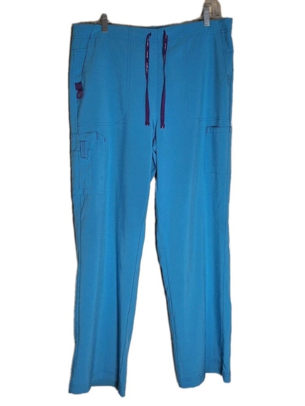 Carhartt Force Blue Scrub Pants Womens Size L Drawstring Elastic Waist C52110